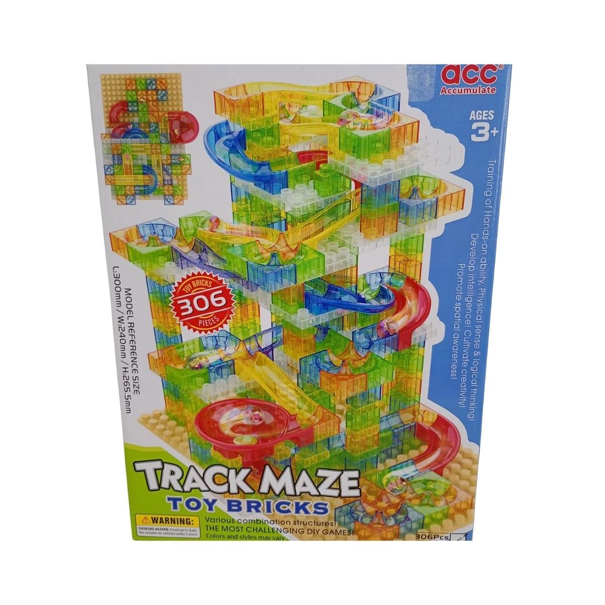 GENERICO - Pista Laberinto de Canicas 3D para Niños - 306 piezas