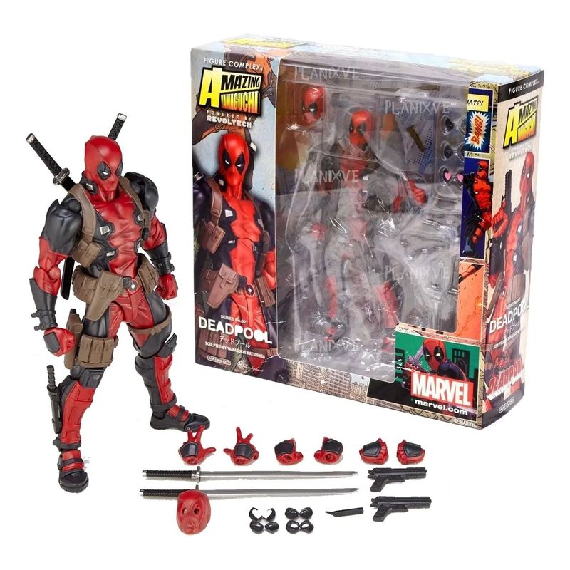 GENERICO - DEADPOOL FIGURA ARTICULADA CON ACCESORIOS