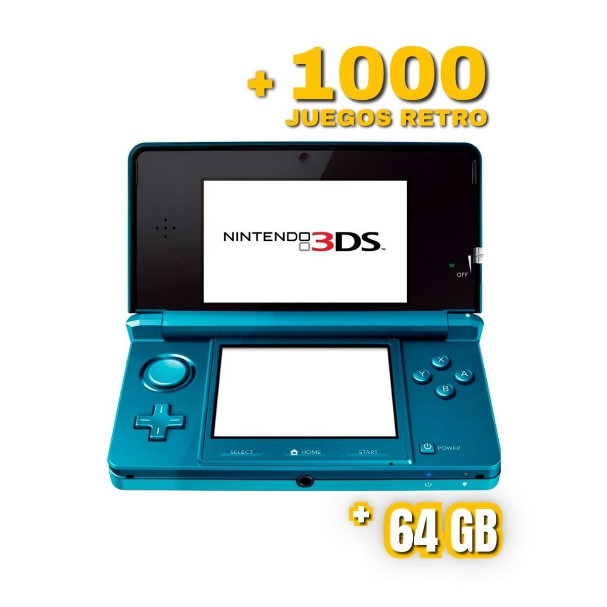 NINTENDO - Nintendo 3DS ROSADO Reacondicionada – 64GB + 1000 Juegos Retro