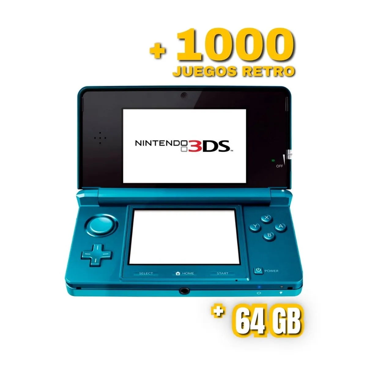 NINTENDO - Nintendo 3DS ROSADO Reacondicionada – 64GB + 1000 Juegos Retro
