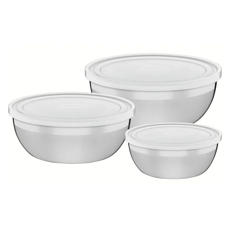 TRAMONTINA - Juego de tazones Tramontina de Acero Inoxidable por 3 piezas