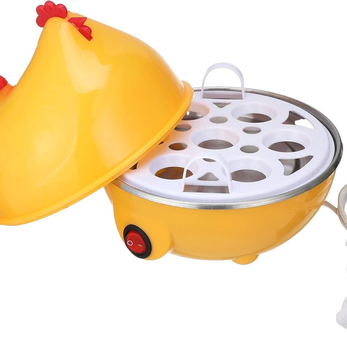 GENERICO - HERVIDOR ELECTRICO DE HUEVOS 7 UNIDADES CON APAGADO AUTOMÁTICO