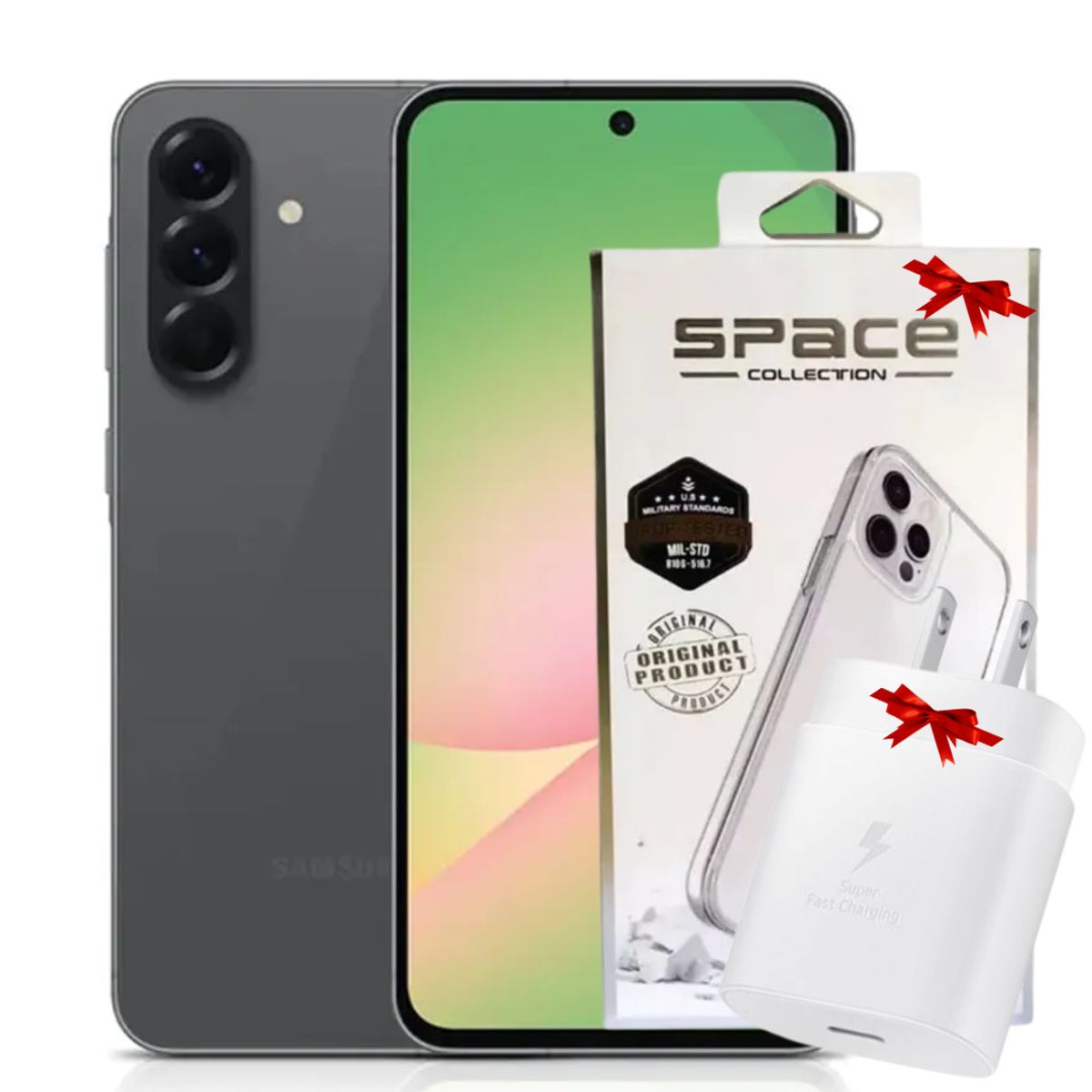 SAMSUNG - SAMSUNG GALAXY A56 5G 12GB - 256GB + CASE SPACE + ADAPTADOR 25W - NEGRO