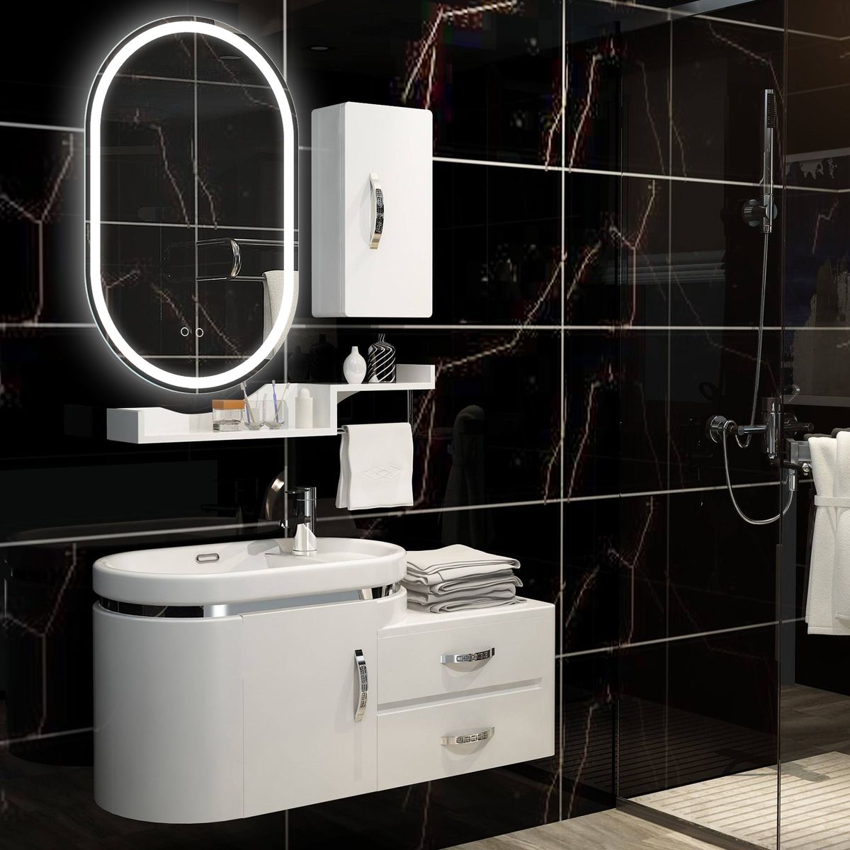 GENERICO - ESPEJO LED ELIPSE 60x80cm H-3025