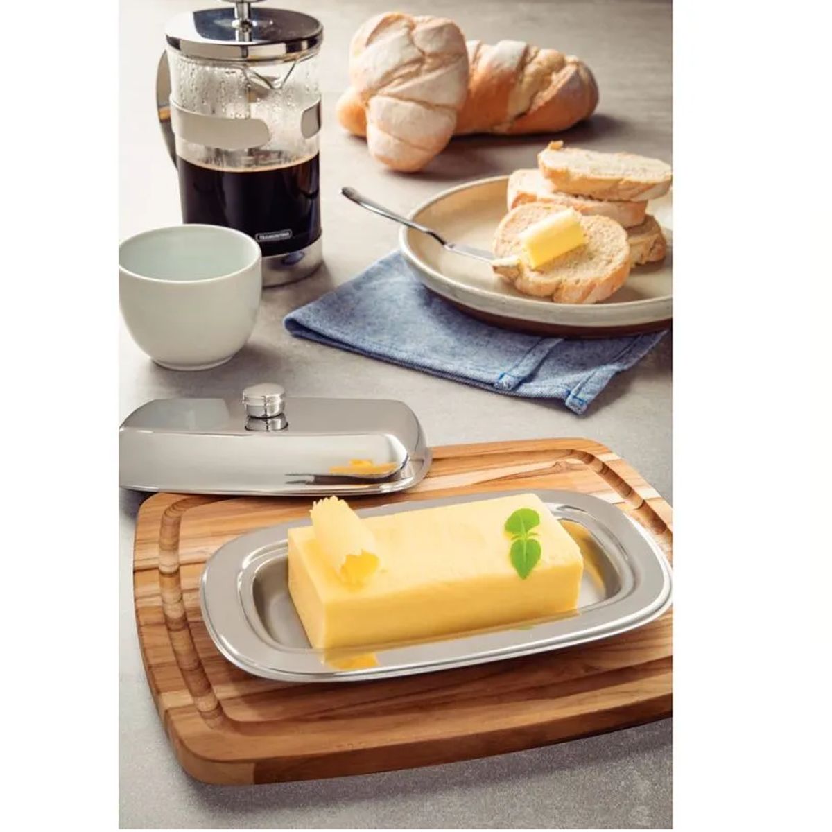 TRAMONTINA - Mantequillera Tramontina con Tapa