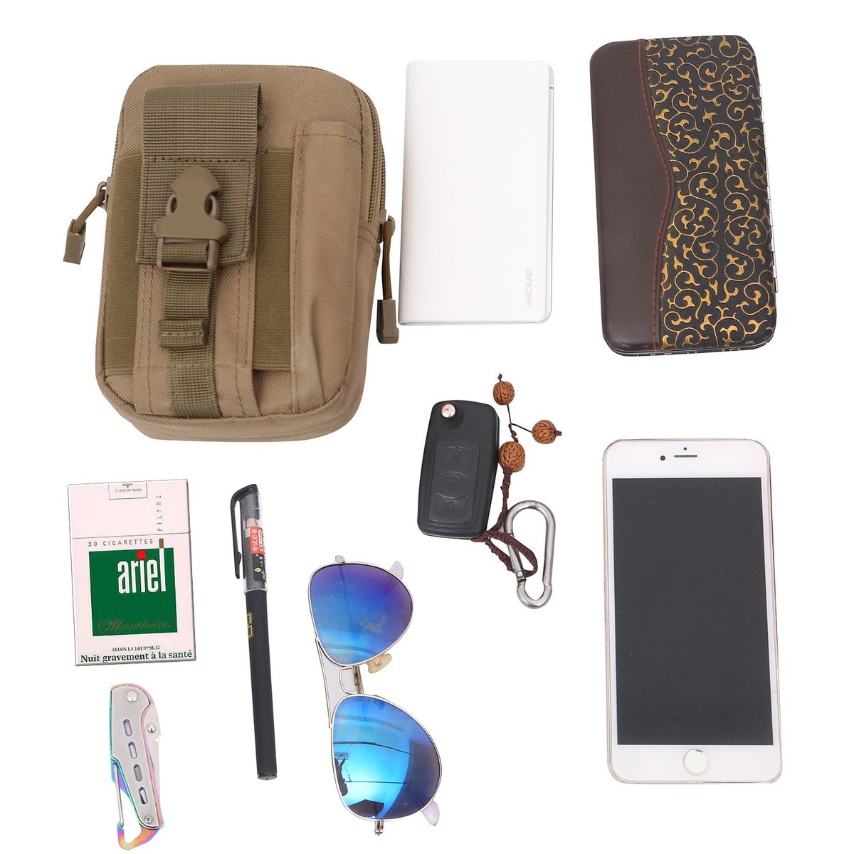 GENERICO - CANGURO TACTICO DEPORTIVO - MARRON MILITAR