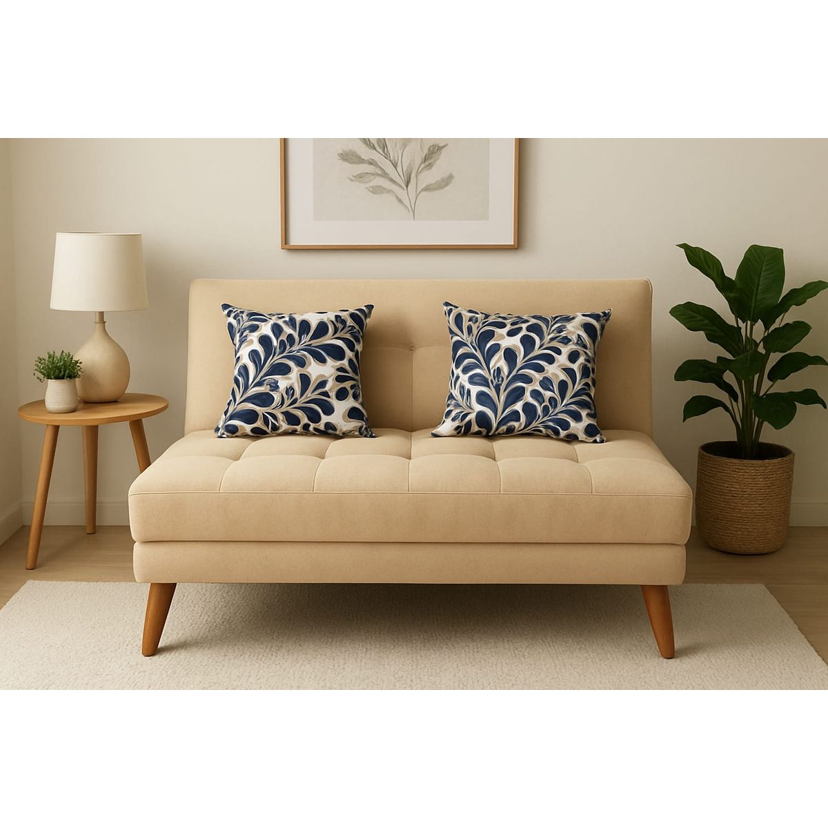 ARTSOFA - Banqueta Sofá Nórdico Arena beige  + obsequio