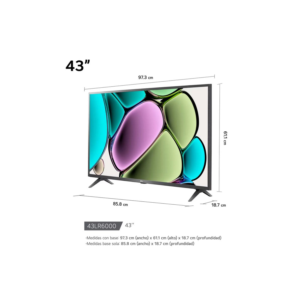 LG - Televisor LG 43 Pulgadas FHD WebOS 43LR6000PSA + Plancha Oster GCSTBS3802 (Combo)