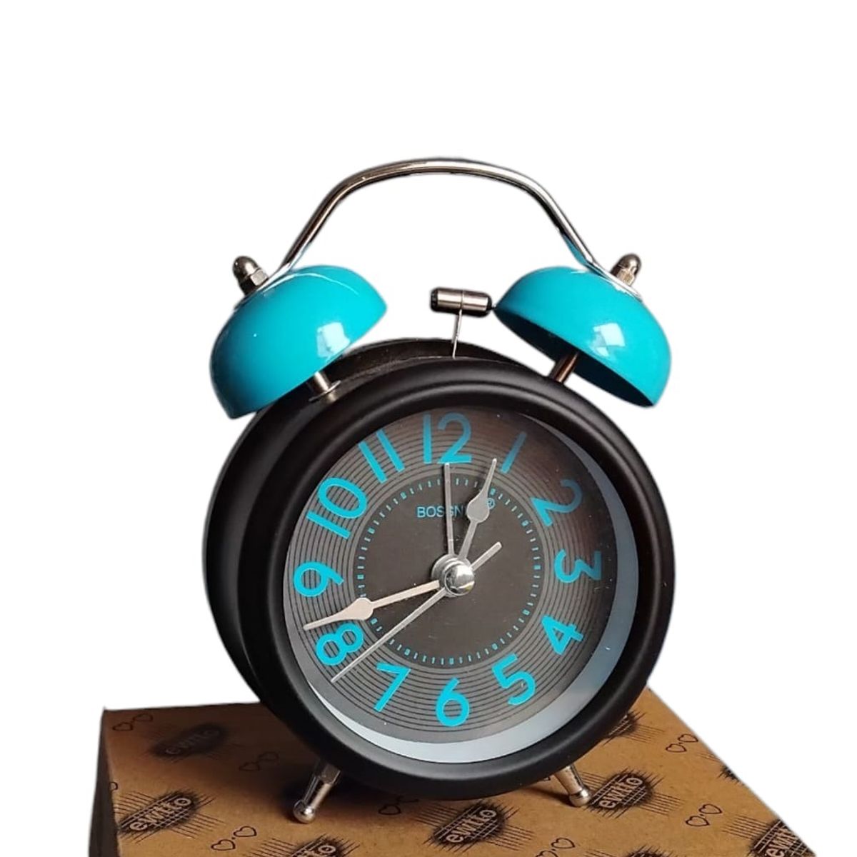 GENERICO - Reloj Despertador Campana - decora habitación de niños en celeste