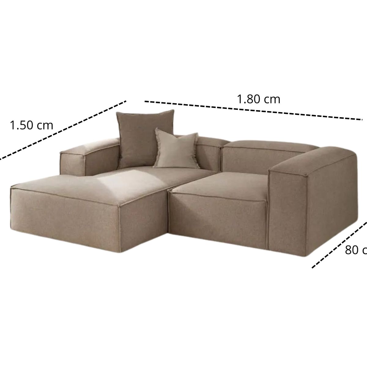GENERICO - Sofá Seccional Estambul - 2 piezas color Camel