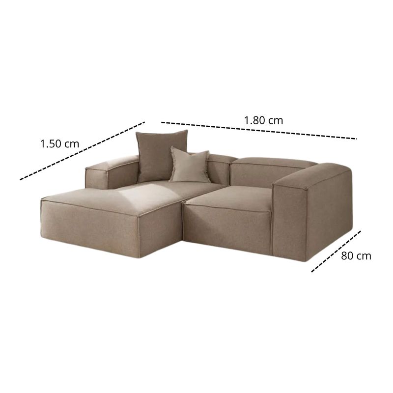 GENERICO - Sofá Seccional Estambul - 2 piezas color Camel