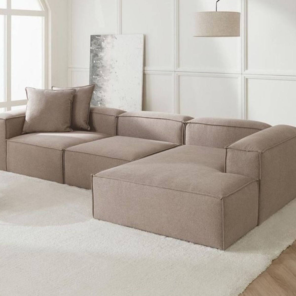 GENERICO - Sofá Seccional Estambul Full - 3 piezas color Camel