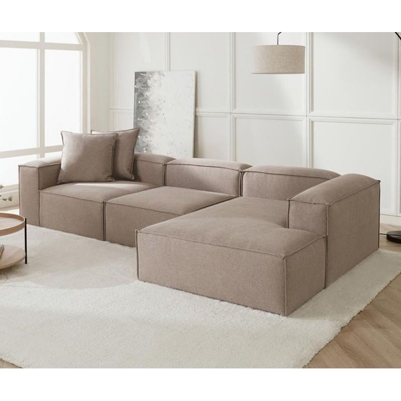 GENERICO - Sofá Seccional Estambul Full - 3 piezas color Camel