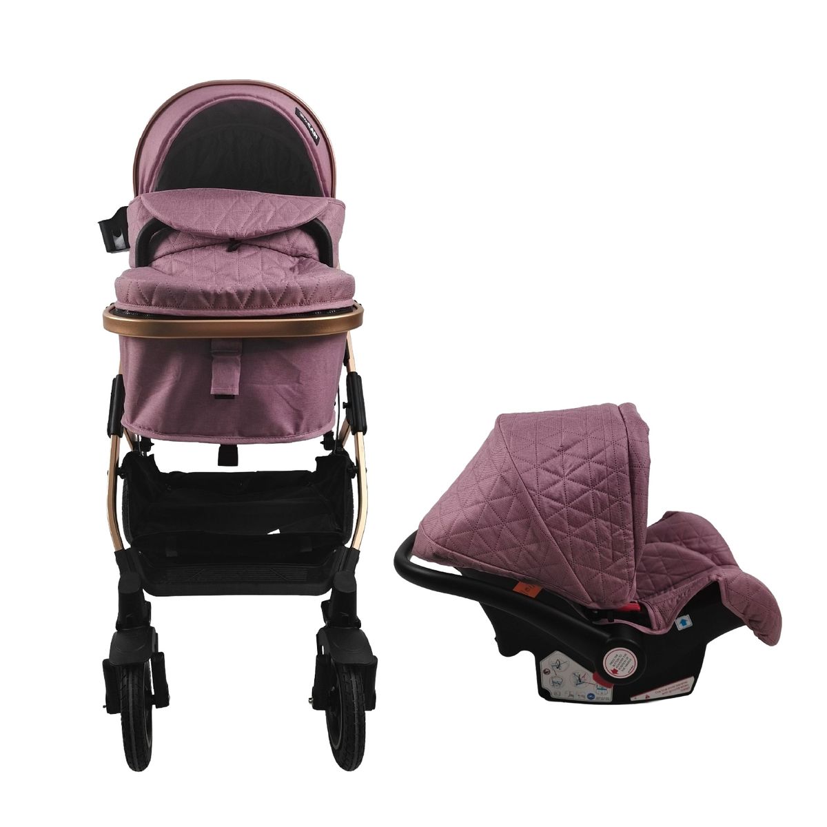 BABY CAM - Coche travel system galaxy baby cam rosado