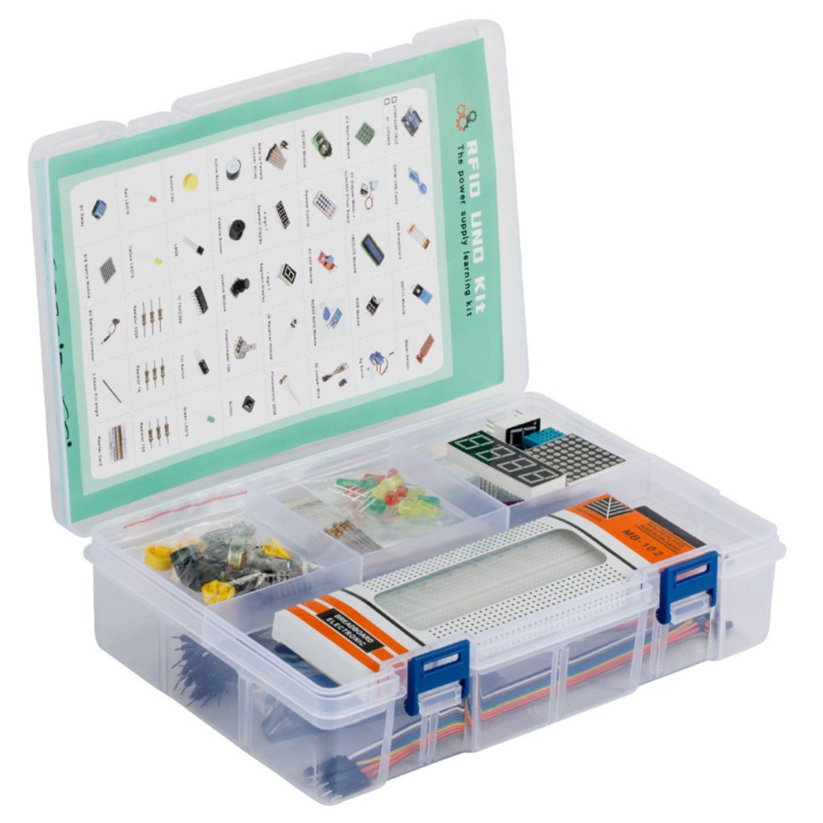 GENERICO - Kit de Inicio UNO R3 Version Oficial Completo Aprendizaje Arduino