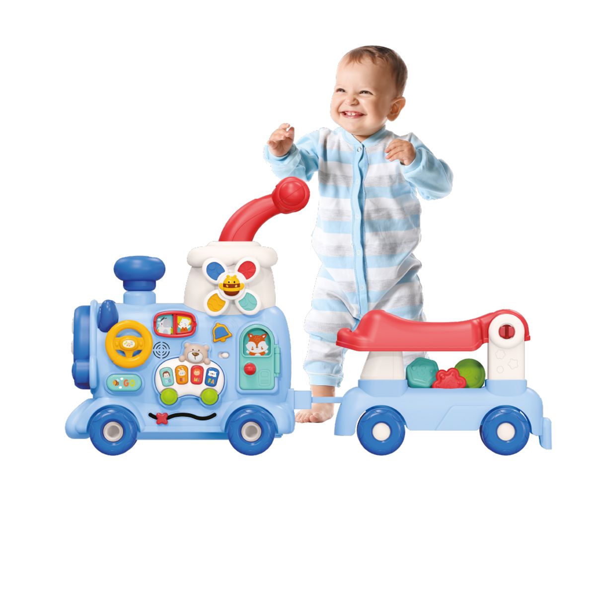 BABY CAM - Baby walker train baby cam azul