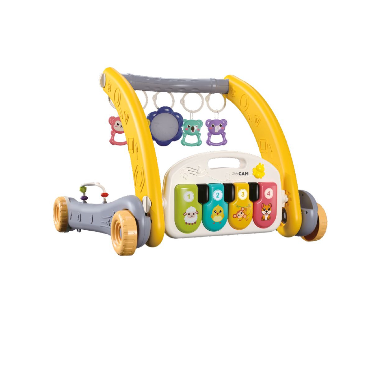 BABY CAM - Gimnasio 2 en 1 baby cam gris amarillo