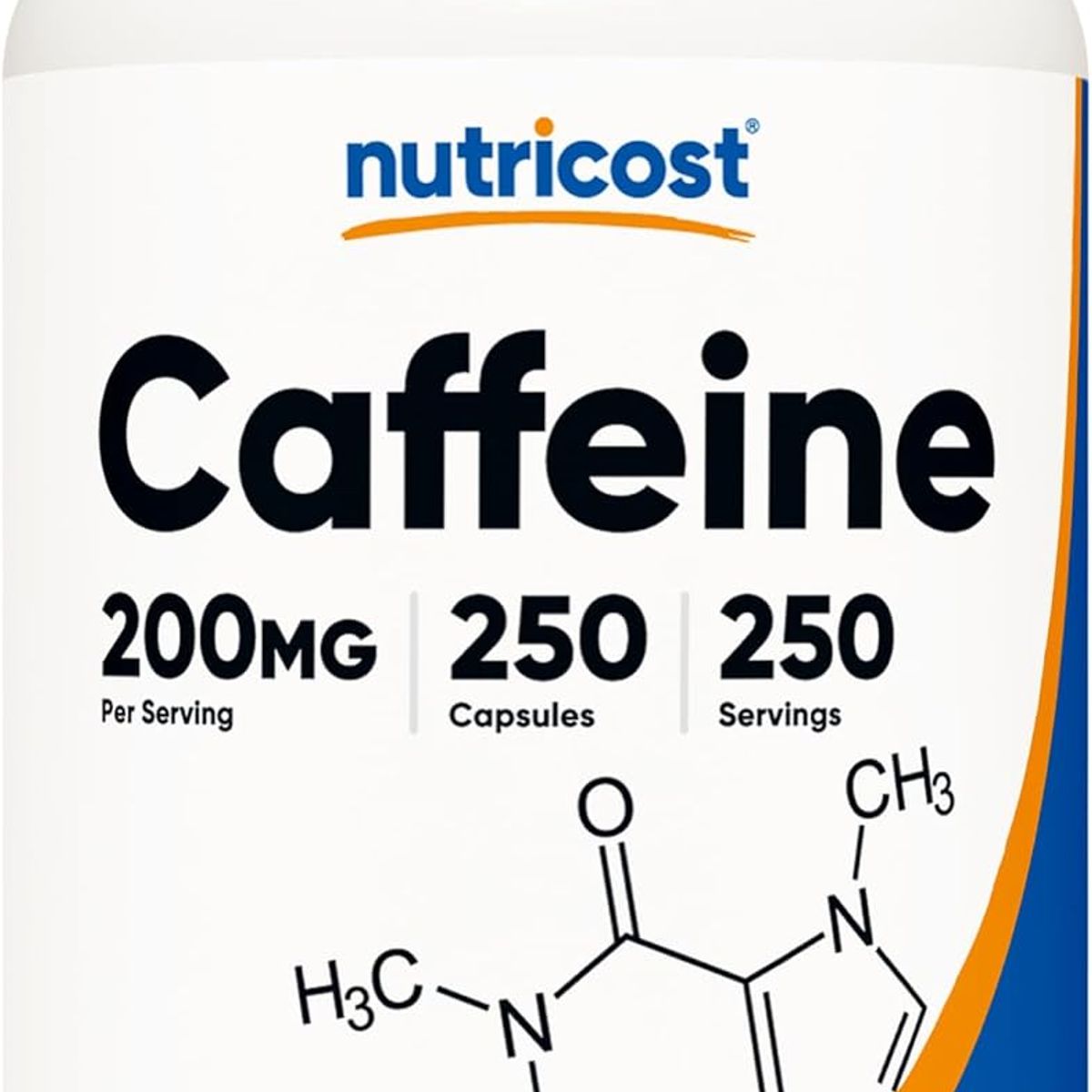 NUTRICOST - Cafeina Caffeine 200 mg 250 Capsulas