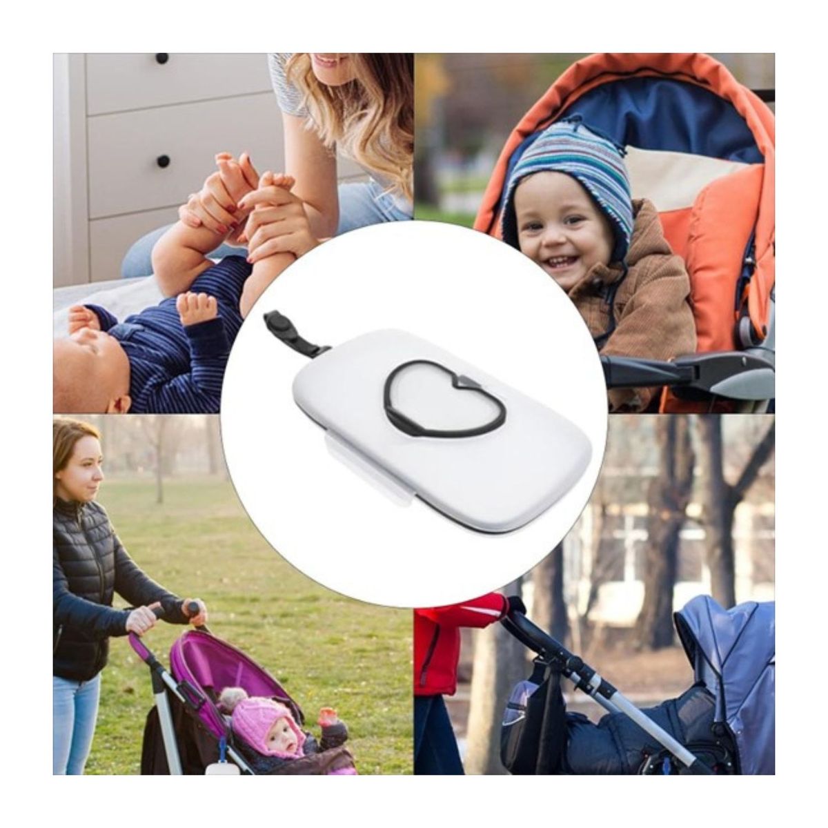 GENERICO - Porta Paños Humedos Corazon Black