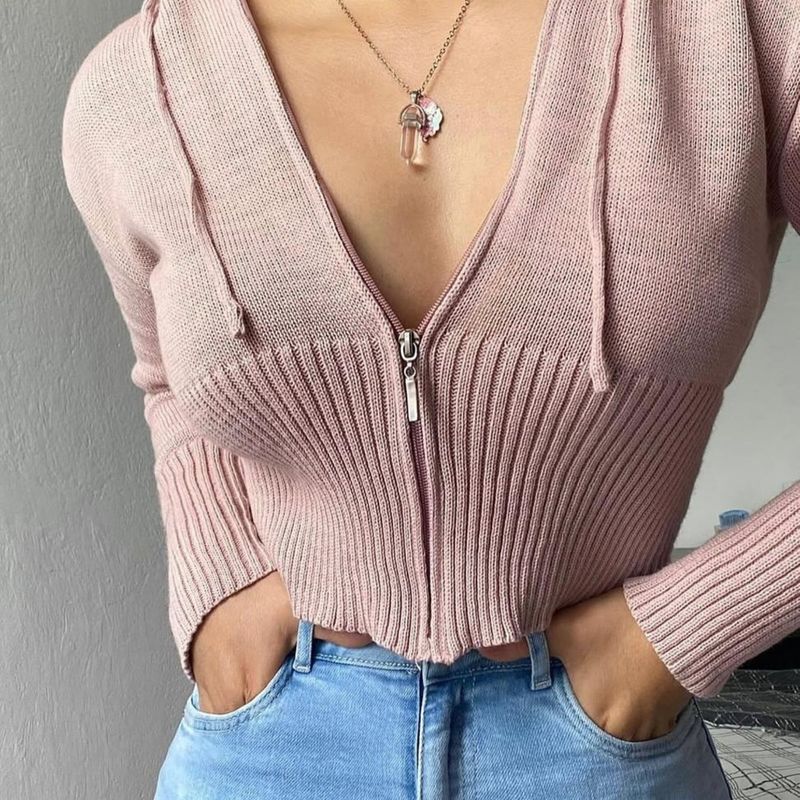 GENERICO - CHOMPA DE DAMA CON CIERRE FRONTAL