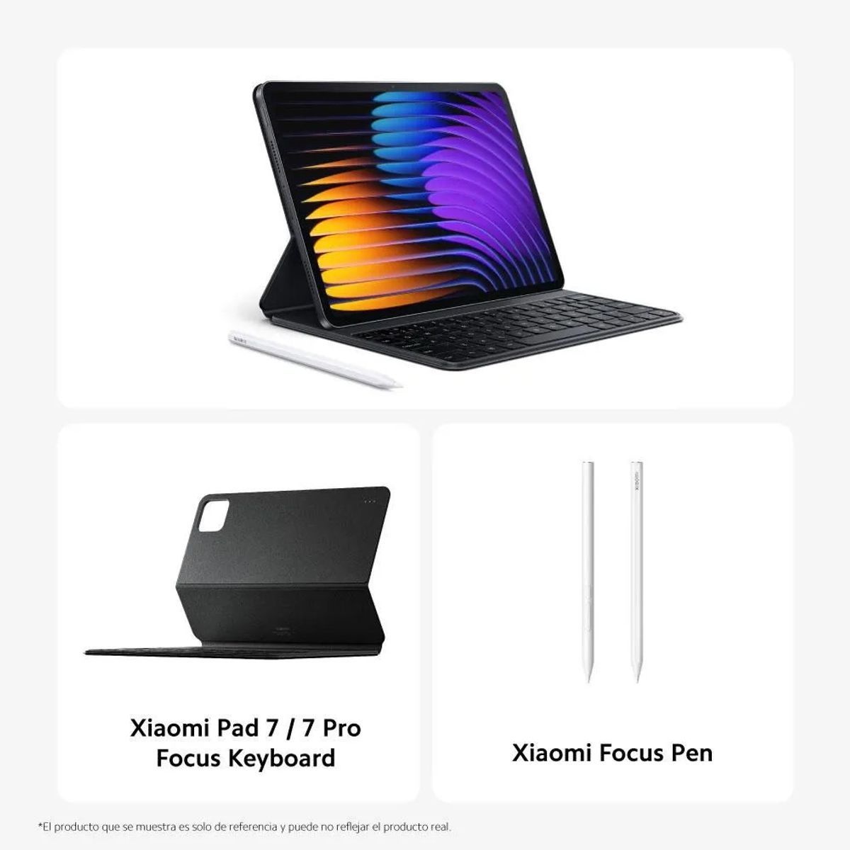 XIAOMI - Combo Tablet Xiaomi Pad 7 8/256GB  + Funda Keyboard, Lapiz  - Gris