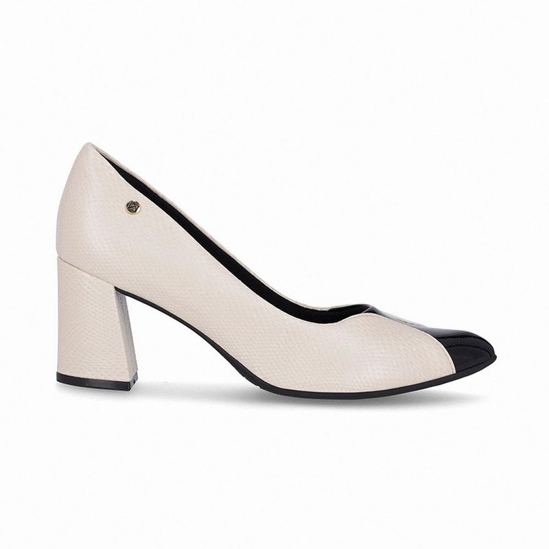 PICCADILLY - ZAPATO MUJER PICCADILLY VESTIR OFF WHITE/PRETO 74522300000001