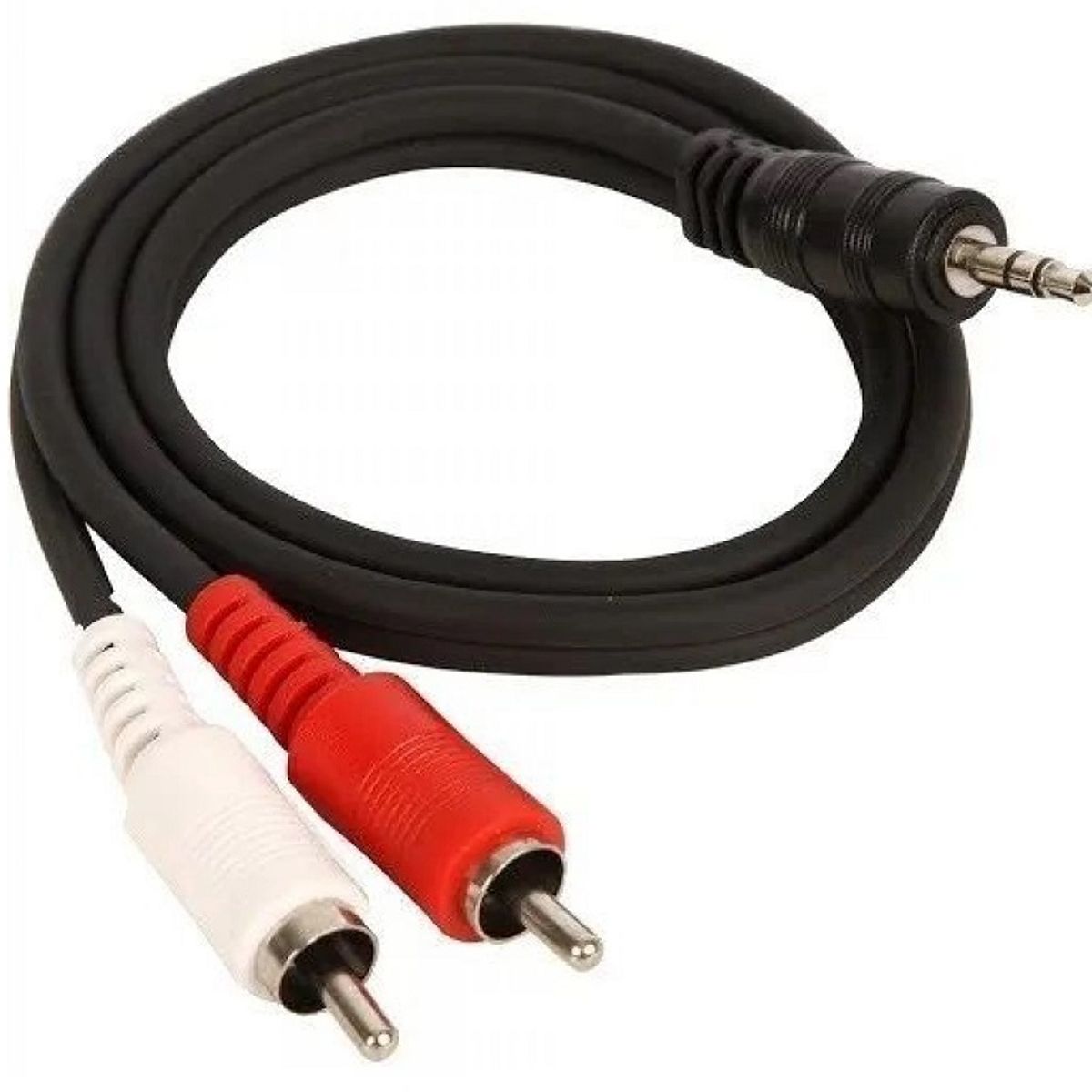 GENERICO - CABLE AUDIO JACK 3.5 mm A RCA MACHO ROJO BLANCO AUXILIAR