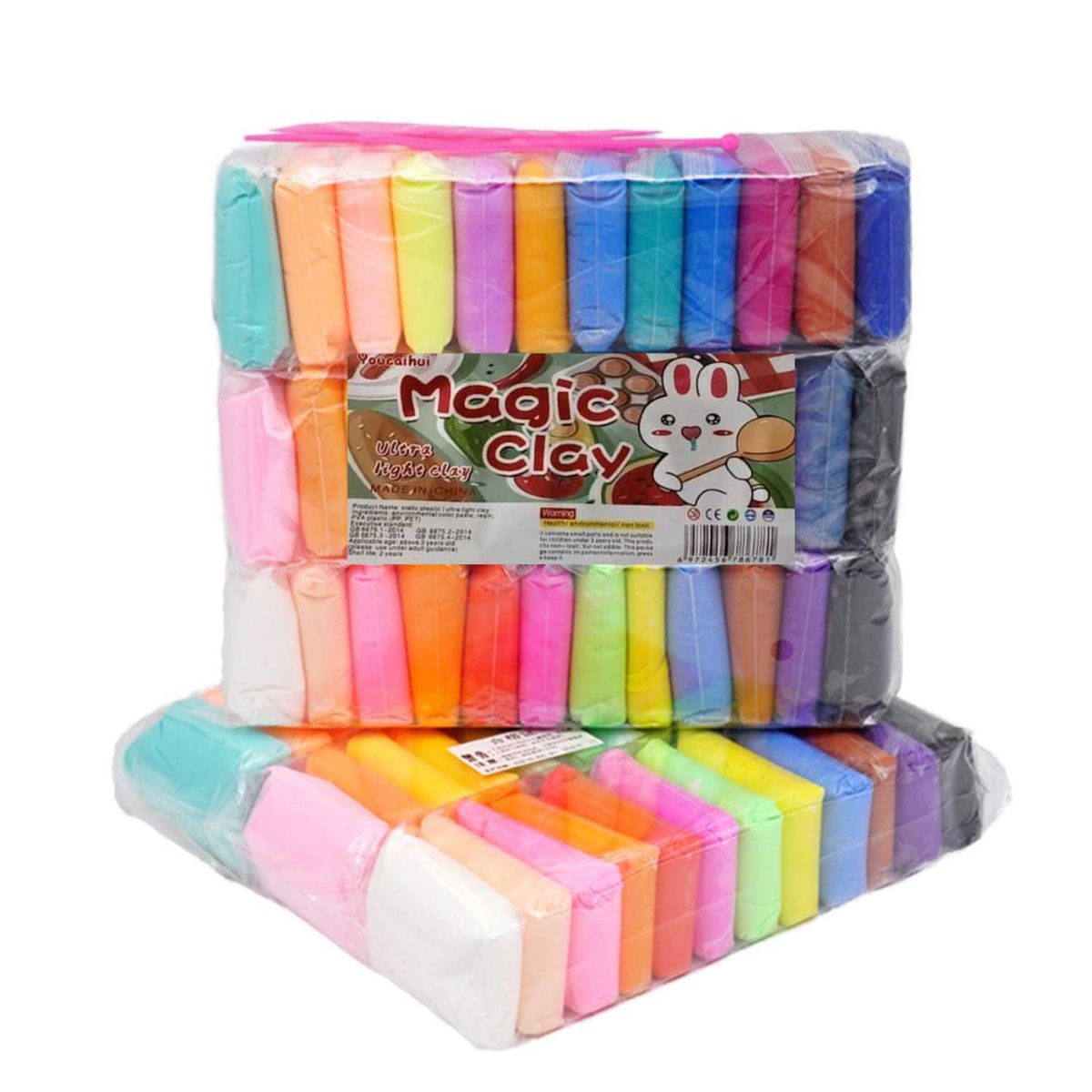GENERICO - Pack x36 Masas Plastilina Magic Clay Colores Variados