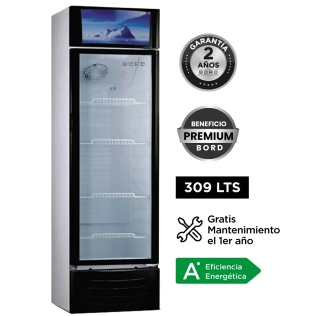 BORD - Refrigerador Exhibidora BORD EX309-M 309LT