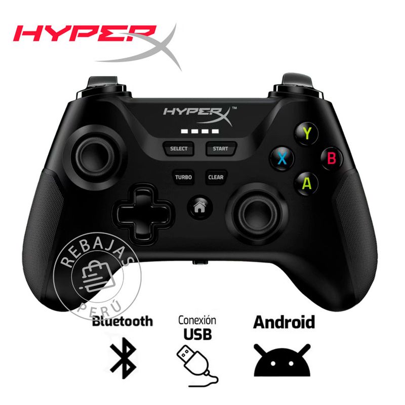 HYPERX - Gamepad HyperX Clutch Compatible con Pc USB-C Bluetooth y 24GHz