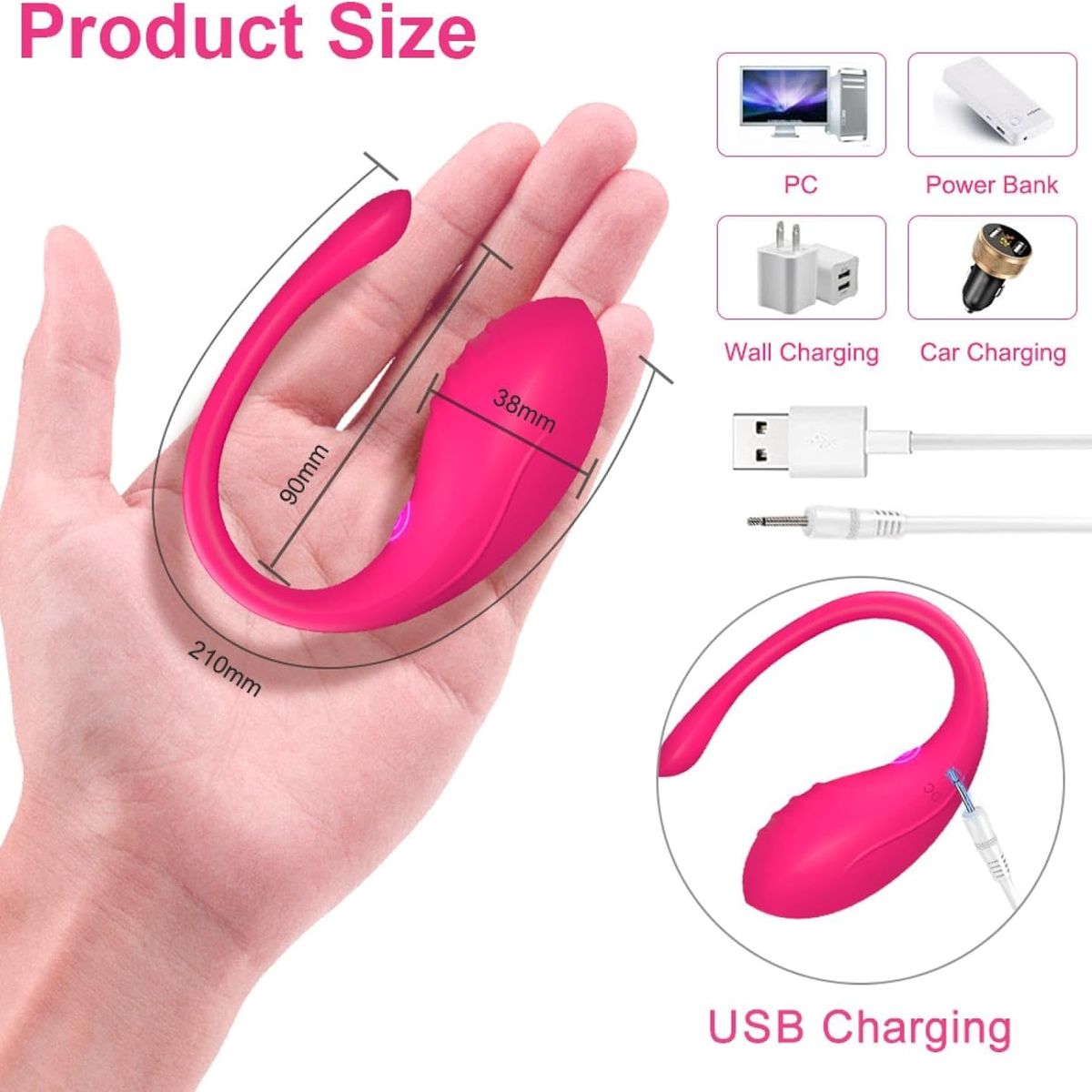 GENERICO - Vibrador inalámbrico punto G Bluetooth para mujer Recargable