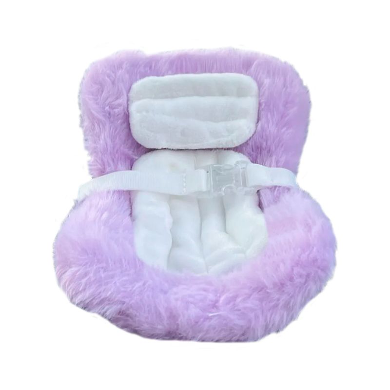 POP MART - Asiento de seguridad peluche morado para labubu