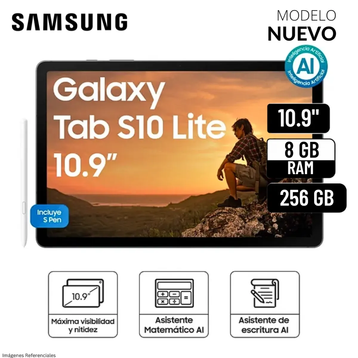 SAMSUNG - Tablet Samsung Galaxy Tab S10 Lite 10.9"  8GB 256GB + S Pen - Gray