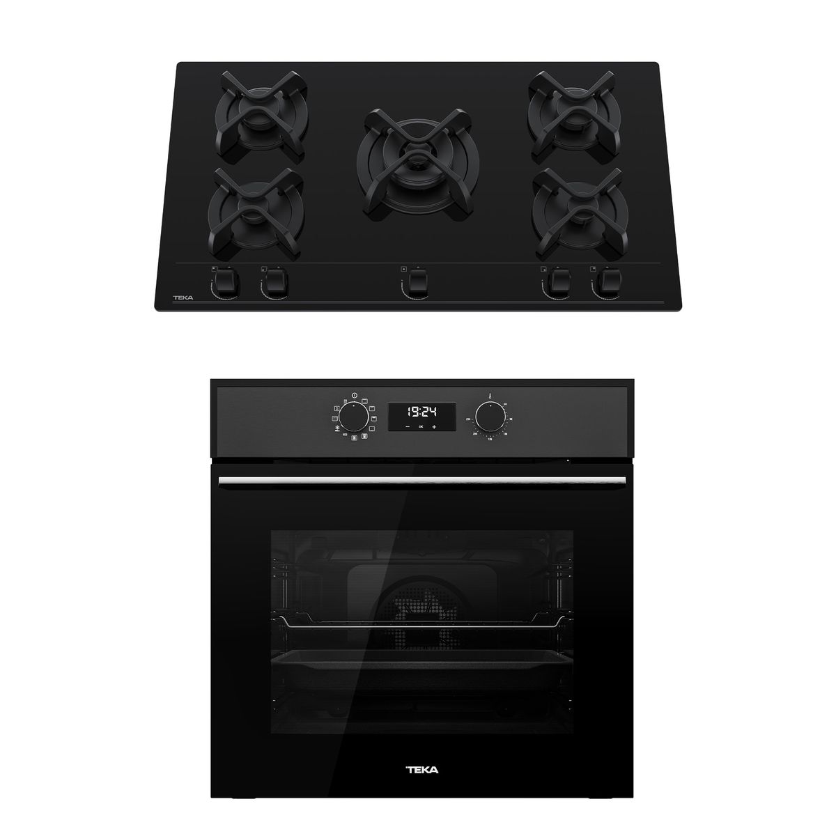 TEKA - COMBO HORNO ELECTRICO HSB 630 BK ENCIMERA A GAS GBC 95030 KB