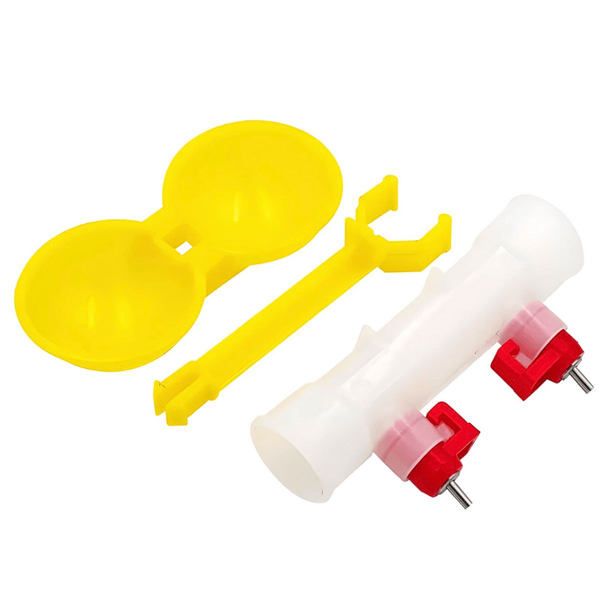 GENERICO - PACK X6 BEBEDERO TIPO NIPLE PARA POLLOS COPA DOBLE