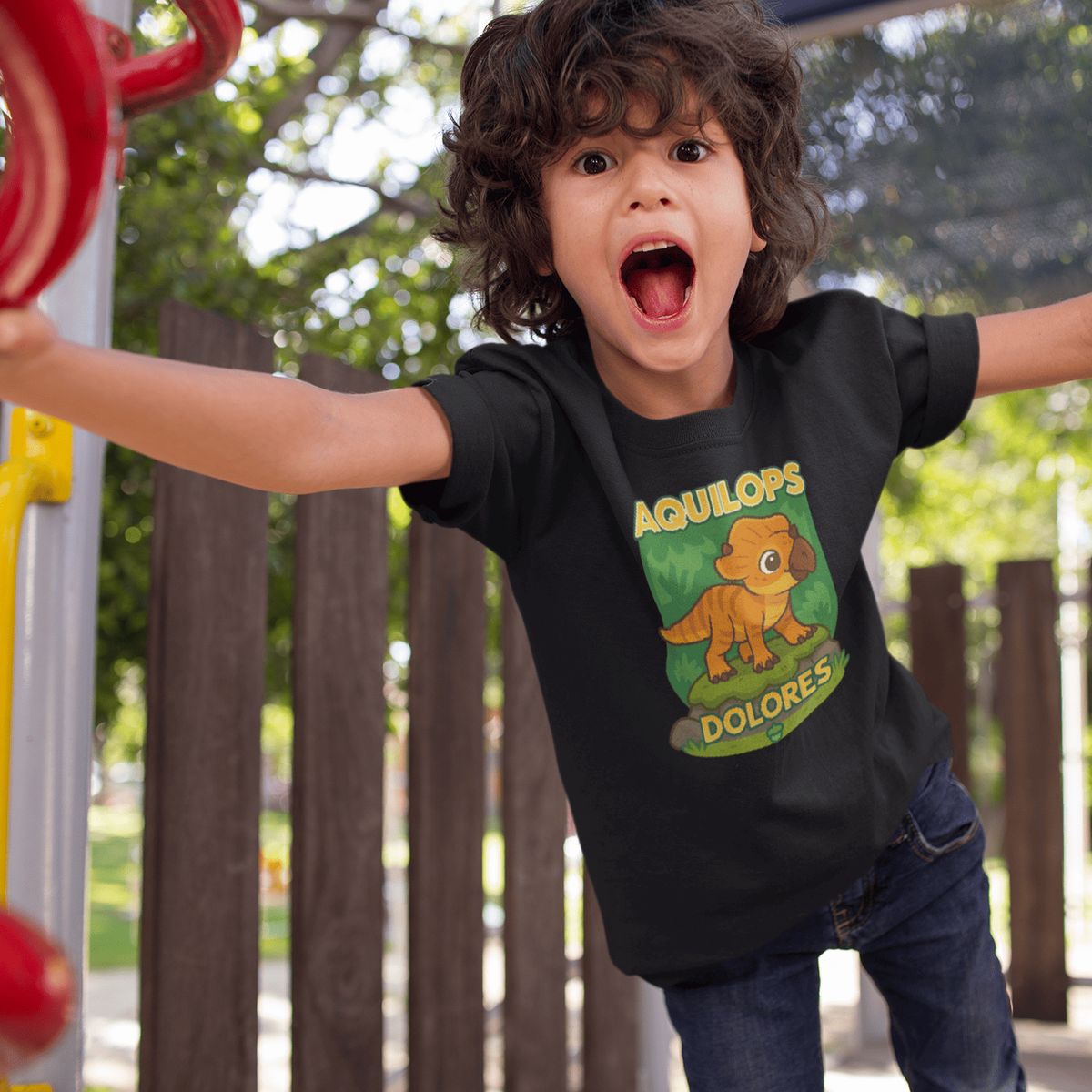 GENERICO - Polo de Dinosaurio Dolores Camiseta para Niño de Algodon Negro