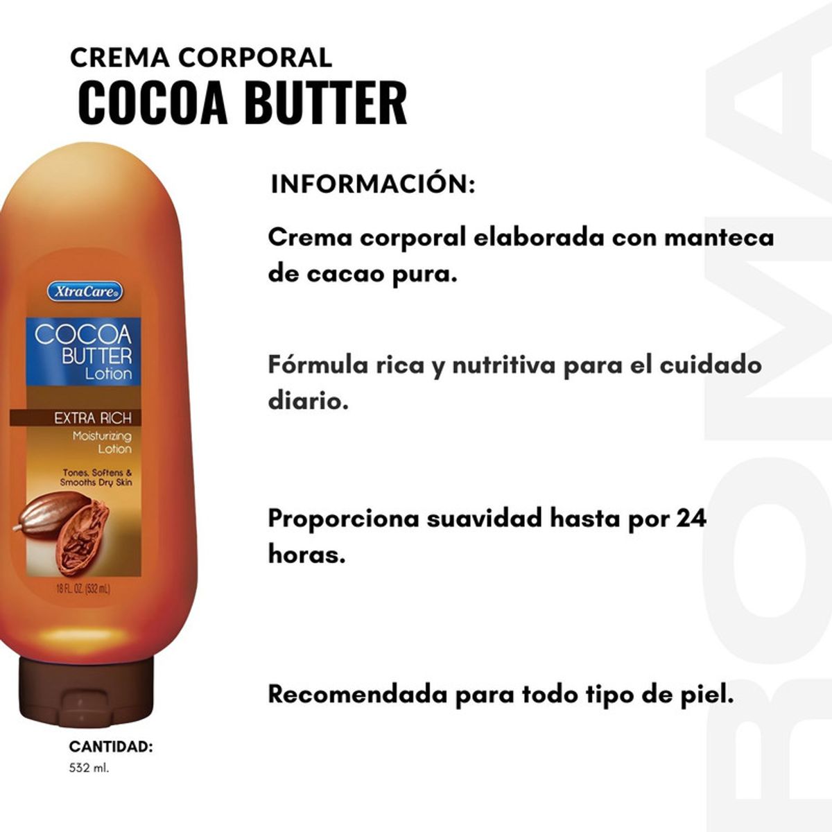 GENERICO - PACK 2 CREMA CORPORAL COCOA BUTTER 532ML XTRACARE
