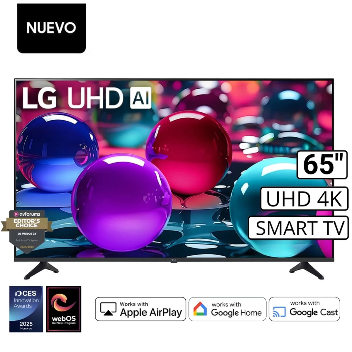 LG - Televisor LG 65 Smart TV 4K UHD AI ThinQ 65UA7300