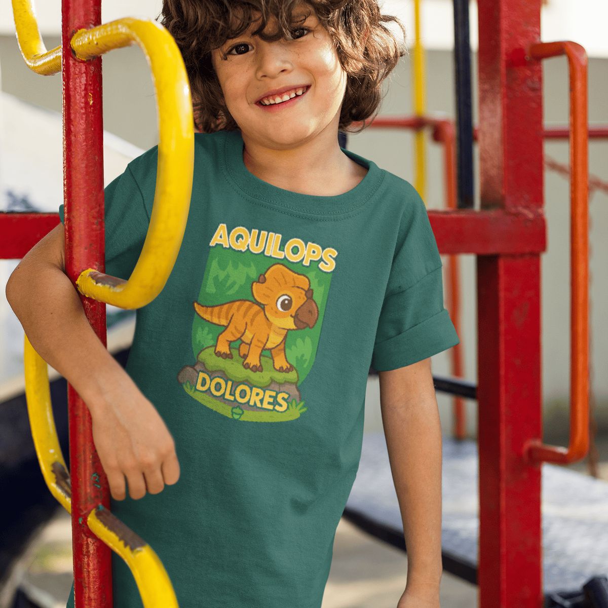 GENERICO - Polo de Dinosaurio Dolores Camiseta para Niño de Algodon Verde