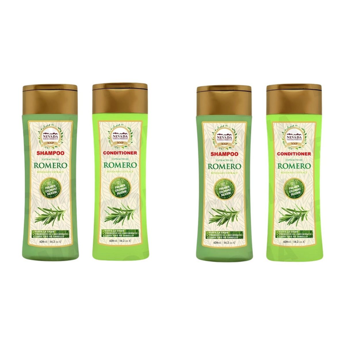 NEVADA NATURAL PRODUCTS - PACK 2 PACK SHAMPOO + ACONDICIONADOR EXTRACTO DE ROMERO 420ML NEVADA