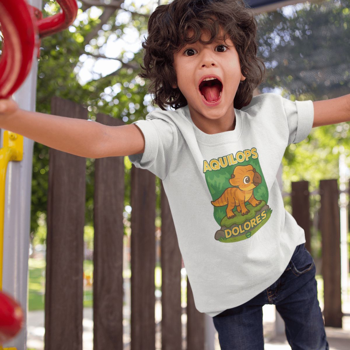 GENERICO - Polo de Dinosaurio Dolores Camiseta para Niño de Algodon Blanco