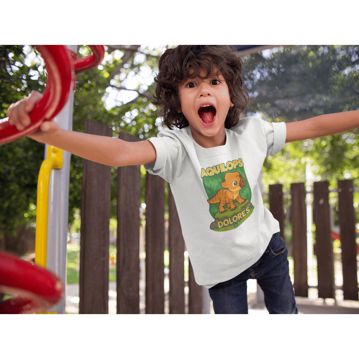 GENERICO - Polo de Dinosaurio Dolores Camiseta para Niño de Algodon Blanco