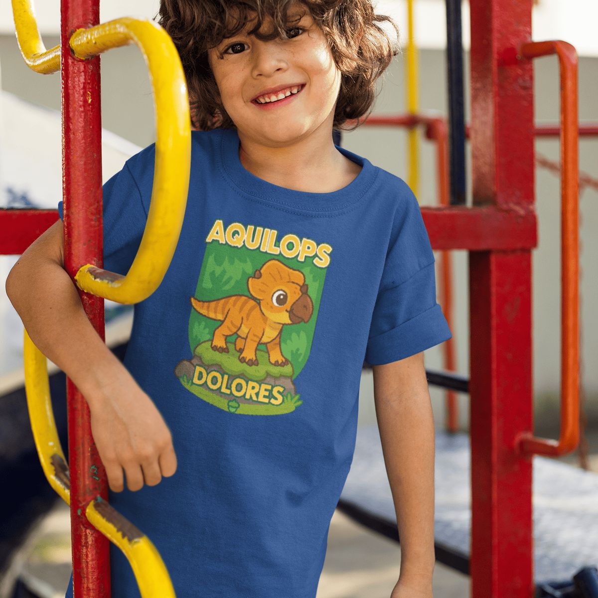 GENERICO - Polo de Dinosaurio Dolores Camiseta para Niño de Algodon Azul