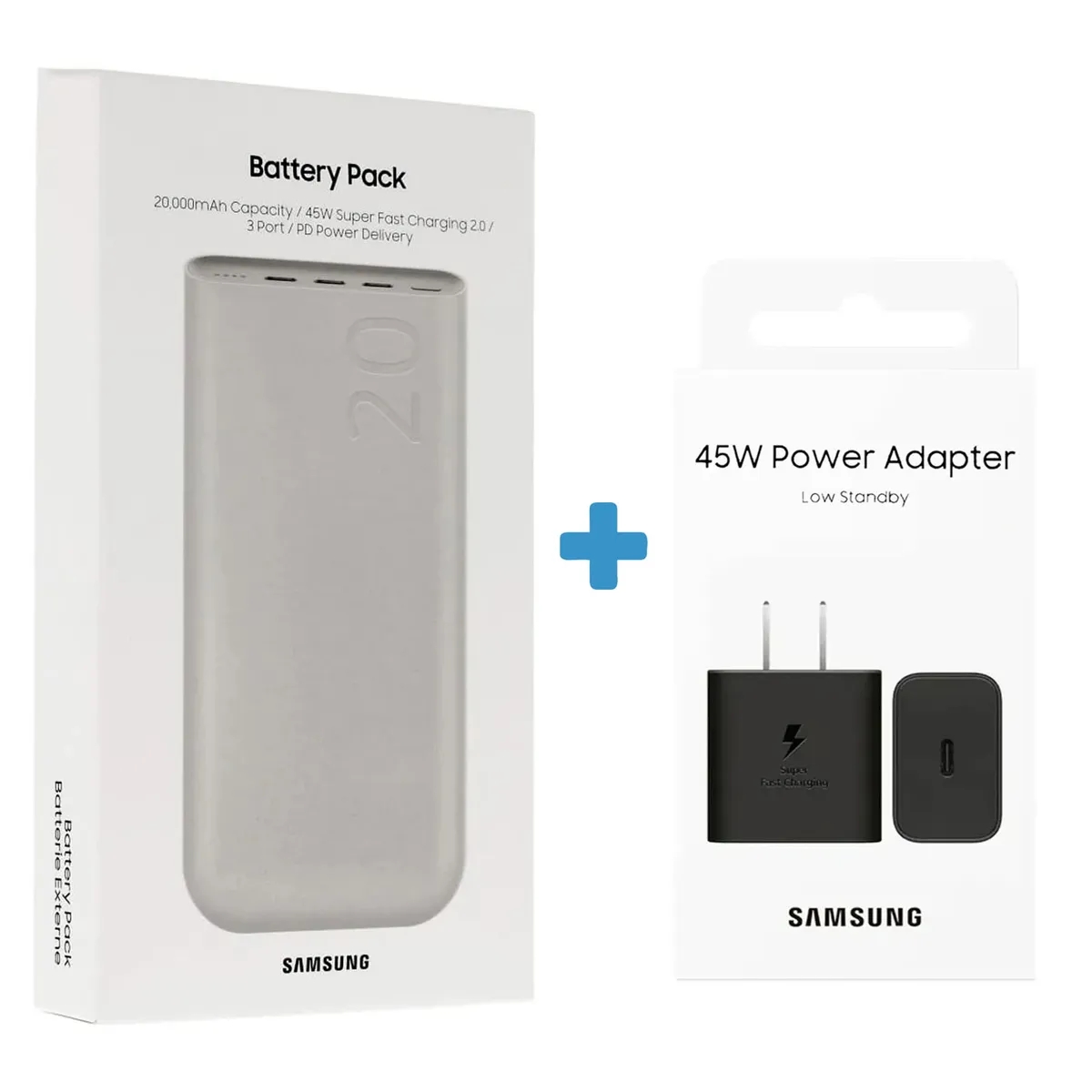 SAMSUNG - Power Bank Samsung 20000mah 45w + Adaptador 45W Original