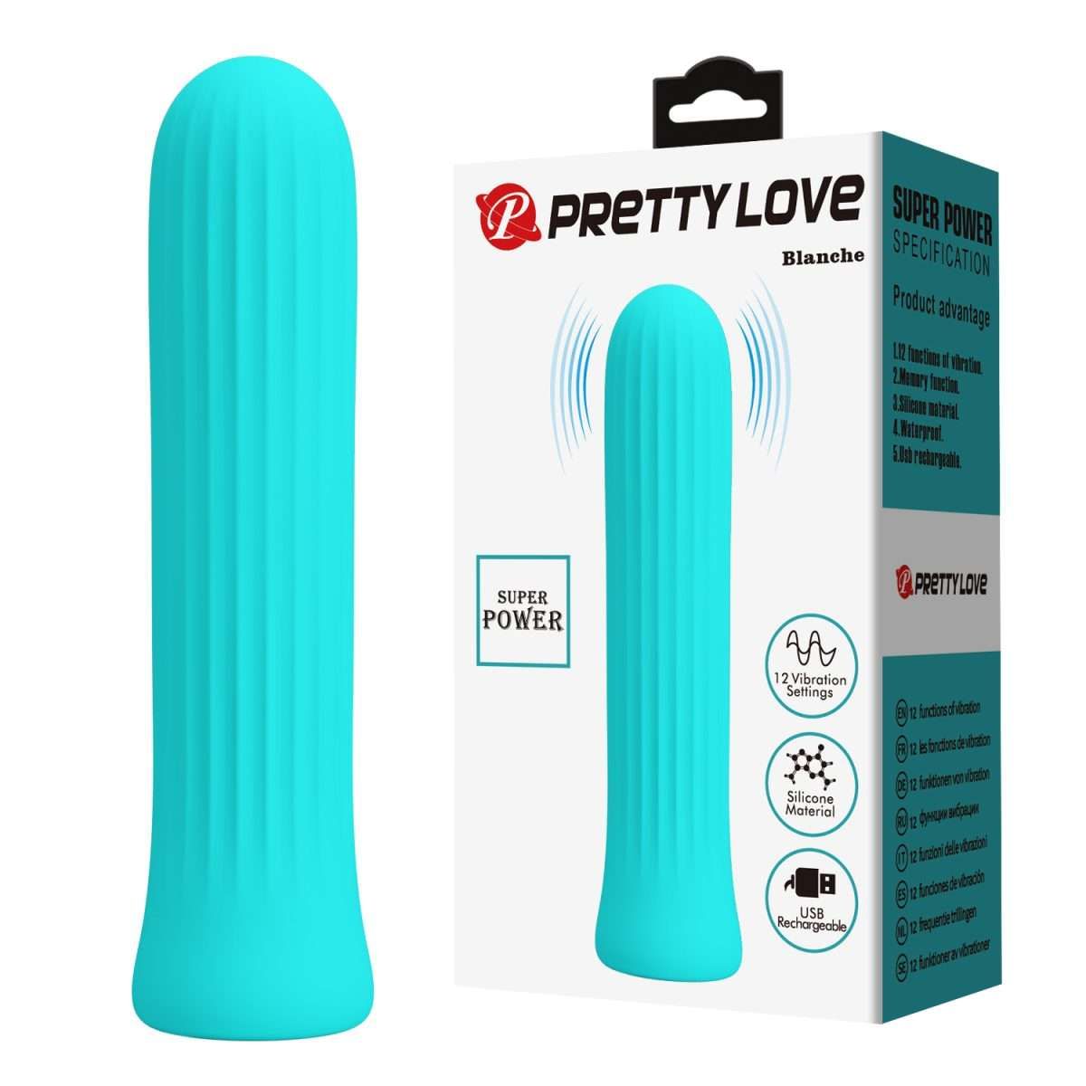 PRETTY LOVE - BALITA VIBRADORA RECARGABLE - BLANCHE