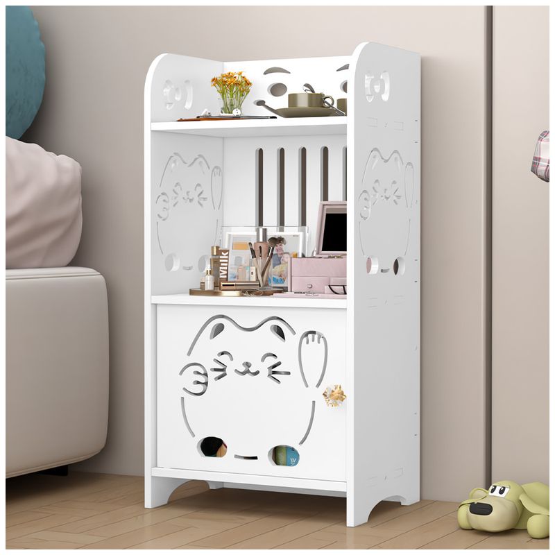 KELLER - Estante Organizador con Cajón para Dormitorio Moderno y Funcional 97B