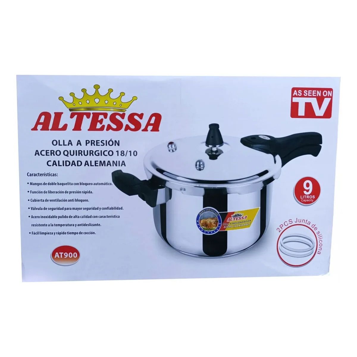 GENERICO - Olla a Presión AT900 de 9 Litros ALTESSA