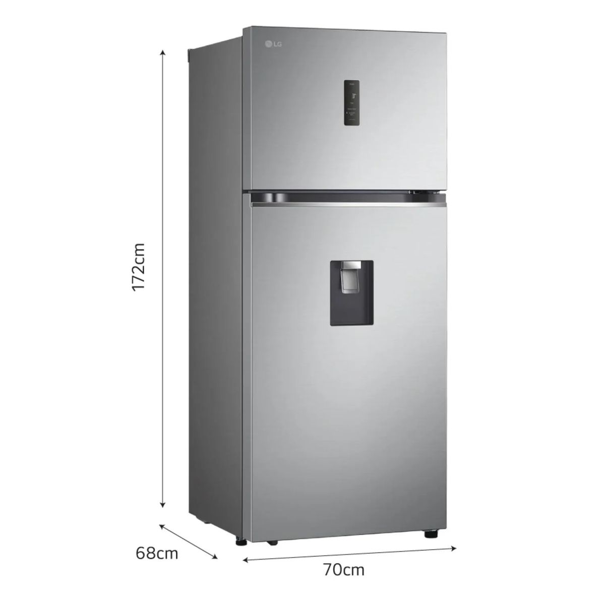 LG - Refrigeradora GT37SGP 374L Hygiene Fresh Top Mount  Plateada LG