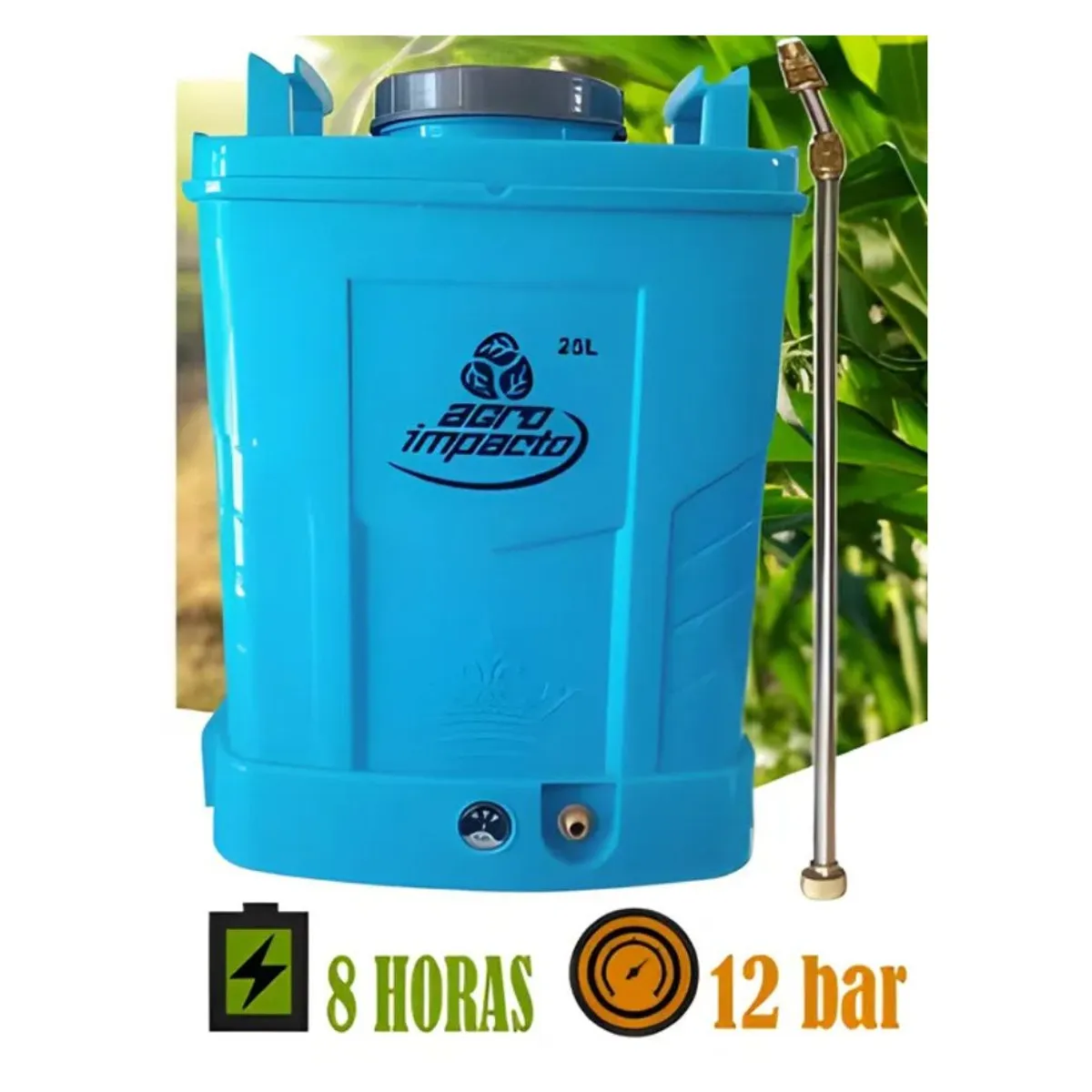 GENERICO - Mochila Pulverizador a Bateria Recargable Doble Bomba 25L Agro Impacto