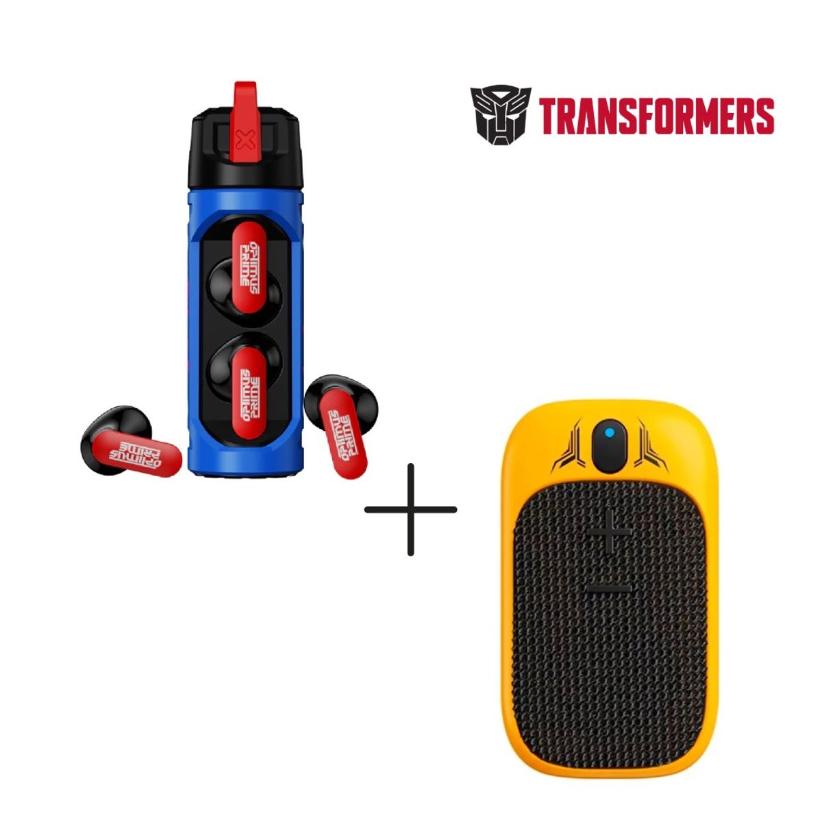 TRANSFORMERS - Auriculares Bluetooth Transformers TF-T11 Azul + TF-Y07 Amarillo